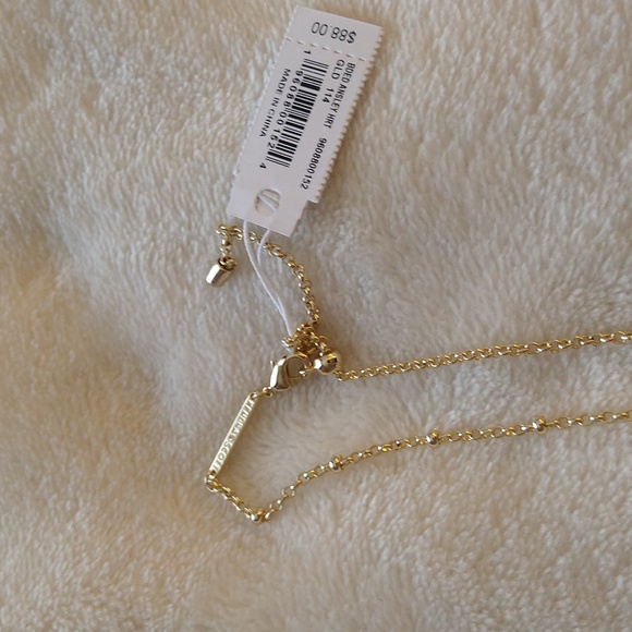 NWT Kendra Scott Beaded Ansley Long Pendant Necklace Iridescent Frosted Glass - Picture 5 of 7